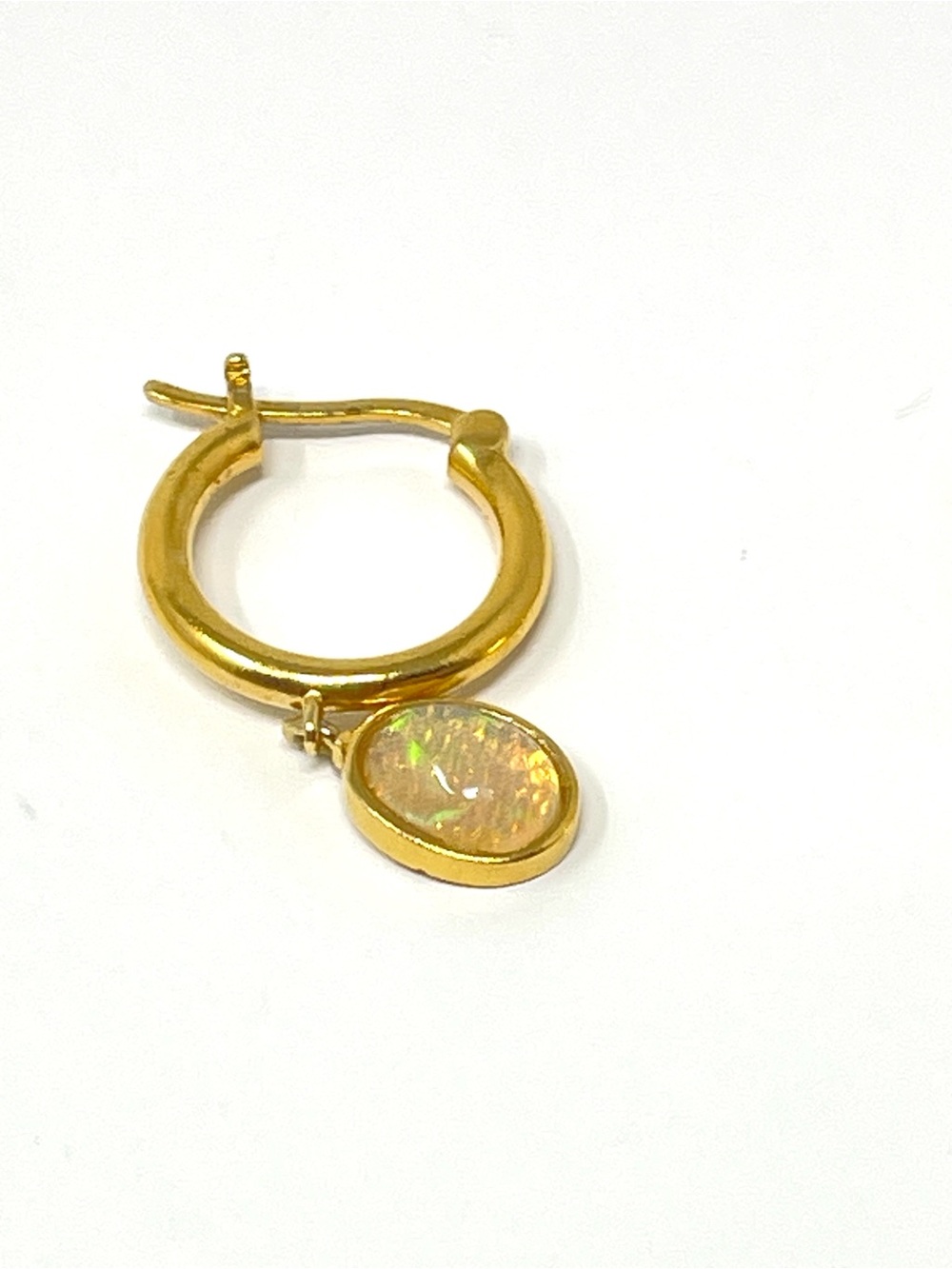 New Anthropologie x Sierra Winter Moonflower Opal Drop Hoop Earrings - Picture 7 of 7